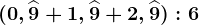 (0,\widehat9+1,\widehat9+2,\widehat9):6