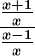 \frac\fracx+1x\fracx-1x