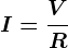 I =\fracVR