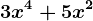 3x^4+5x^2
