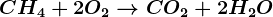 CH4+2O2 --> CO2+2H2O