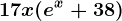 17x(e^x+38)