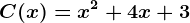 C(x)=x^2+4x+3