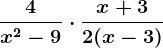 \frac4x^2-9\cdot \fracx+32(x-3)