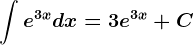 \int e^3xdx=3e^3x+C