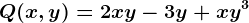 Q(x,y)=2xy-3y+xy^3