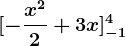 [-\fracx^22+3x]-1^4