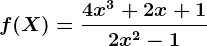 f(X)=\frac4x^3+2x+12x^2-1