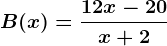 B(x) = \frac12x - 20x + 2