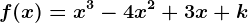 f(x)=x^3-4x^2+3x+k