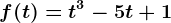 f(t)=t^3-5t+1