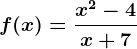 f(x)=\fracx^2-4x+7