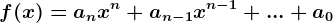 f(x)=anx^n+an-1x^n-1+...+a0