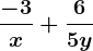 \frac-3x+\frac65y