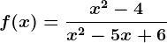 f(x)=\fracx^2-4x^2-5x+6