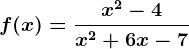 f(x)=\fracx^2-4x^2+6x-7