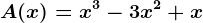 A(x)=x^3-3x^2+x