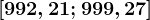 \left [ 992,21 ;999,27 \right ]