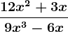 \frac12x^2+3x9x^3-6x