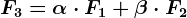 F3=\alpha \cdot F1+\beta \cdot F2