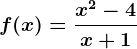 f(x)=\fracx^2-4x+1