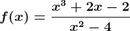 f(x)=\fracx^3+2x-2x^2-4