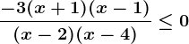 \frac-3(x+1)(x-1)(x-2)(x-4)\leq 0