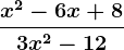 \fracx^2-6x+83x^2-12