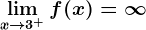 \limx--> 3^+f(x) = \infty