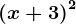 \left ( x+3 \right )^2